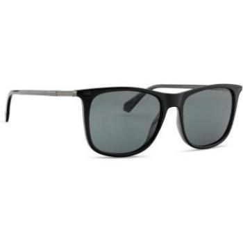Polaroid PLD 2109/S 807 M9 55 Polarized Sunglasses, Rectangle Shape, Black and Grey Color, Unisex, Size: 55 MM