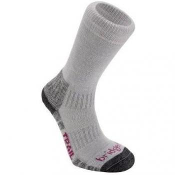 Bridgedale Women's WoolFusion Trail Socks, Silver, Large