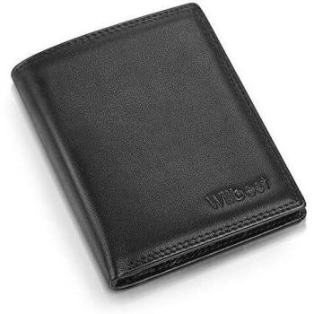 wilbest® Carteras para Hombre, Cartera Hombre con RFID Bloqueo, Cuero de Napa Billeteras Hombre Piel con 17 Compartimentos para Billeteras/ID/Tarjetas/Monedas, Muestra de Cuero & Manual