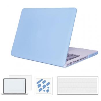RYGOU 4 en 1 Matte Finish Funda de plástico Duro con Teclado Protector de Pantalla para Macbook Pro 13con Unidad de DVD Modelo: A1278