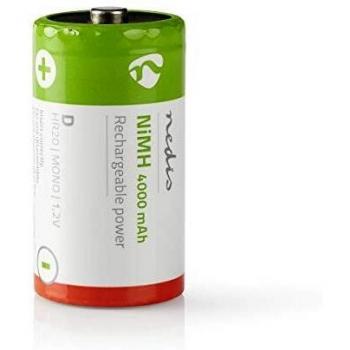 Rechargeable NiMH D Battery | 1.2V | 4000mAh | Pre-Charged | 2-Pack Blister