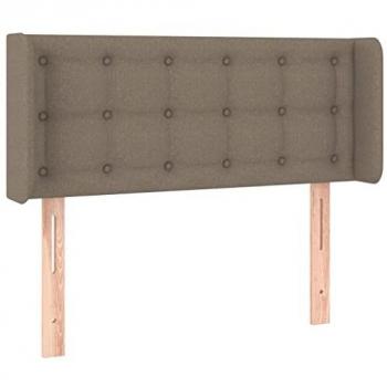 Cabecera LED Taupe 83x16x78/88 cm Tapizada en Tela