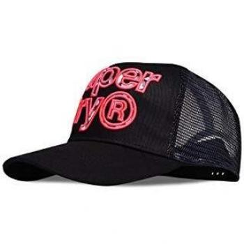 Superdry INFILL Lineman Trucker Cap Gorra de bisbol, Negro