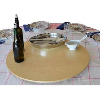 Plato Giratorio de Madera Natural Ø 40 cm - Hecho en Italia