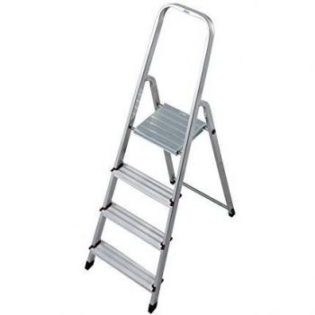 Escalera plegable de 4 peldaños Krause 000705 Plateado Aluminio