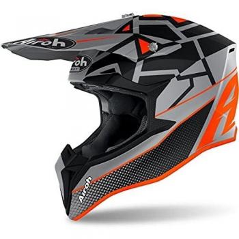 Casco de Motocross Airoh Wraap Mood Naranja Talla S