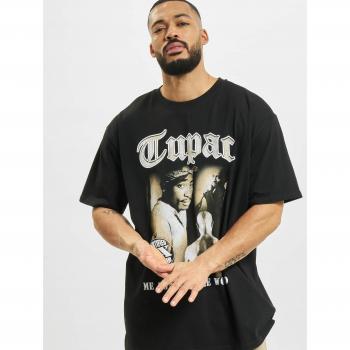 Camiseta Oversized Negra Tupac Matw Sepia de Mister Tee