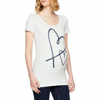 MAMALICIOUS Mlheart Stripe S/s Jersey Top a, Camiseta Premamá para Mujer, Multicolor