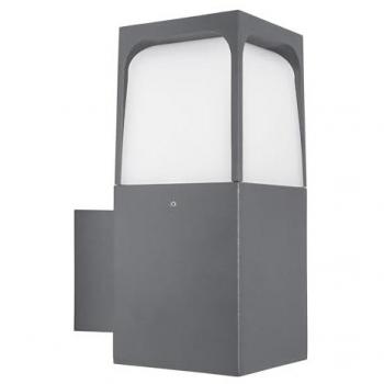Aplique exterior Veta negro de aluminio para bombilla E27, ancho 9 cm