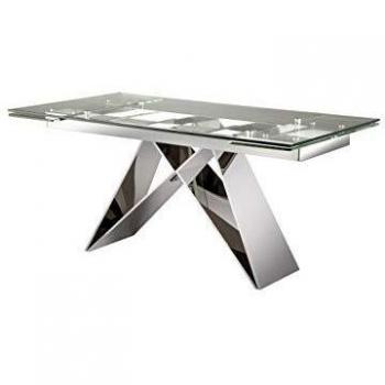 Mesa extensible de Schuller, MIKA cromo-cristal