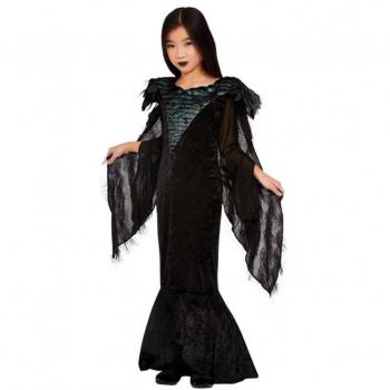 Disfraz de la Princesa Cuervo Elegante negro para niña (Smiffy's)