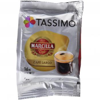 TASSIMO Marcilla Café Largo - 5 paquetes de 16 cápsulas: Total 80 unidades
