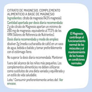 Citrato de Magnesio en polvo El Granero 250 gramos - Apoyo al Sistema Nervioso y Muscular - Ayuda a Reducir la Fatiga Mental