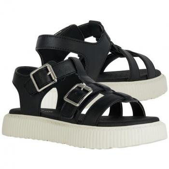 Sandalia Plana Geox J Kodette para Niña en Negro