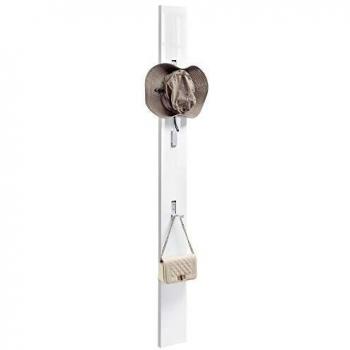 Perchero de Pared Hansnes con 3 Ganchos Plegables 170 x 15 x 2,5 cm - Blanco