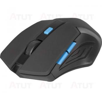 Ratón Inalámbrico Óptico Defender ACCURA MM-275 Negro/Azul, 1600 DPI, 6 botones