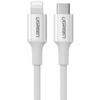 Cable USB-C a Lightning UGREEN MFi 20W 3A 1.5m Blanco