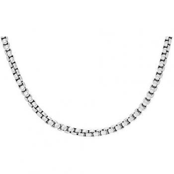 Collar de Acero Inoxidable Fossil para Hombre, Modelo JF04505040, Longitud Ajustable 46-51 cm, Color Blanco