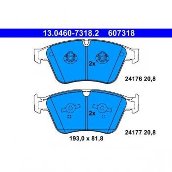 Pastillas de freno ATE 13.0460-7318.2, juego preparado para indicador de desgaste, excluye contacto avisador de desgaste, compatible con MERCEDES BENZ Clase ML