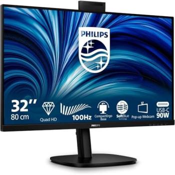 Monitor Philips 32B2U3601H/00 31.5 Quad HD IPS 100Hz USB-C Webcam 4ms Negro