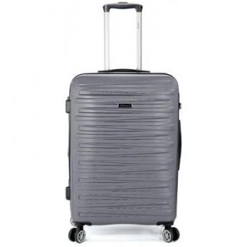 Maleta Trolley cabina 55 cm Benzi rígida 4 ruedas dobles expandible gris