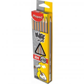 Olówek z gumka Blackpeps 2h 12 sztuk