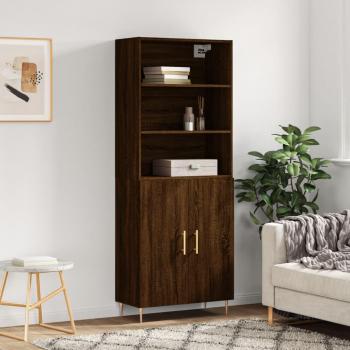 Aparador alto madera contrachapada 69,5x34x180 cm con 2 puertas