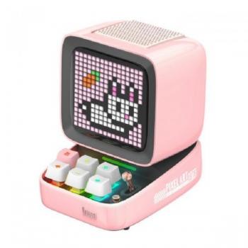 Divoom Ditoo Pro - Altavoz Bluetooth pequeño, color rosa