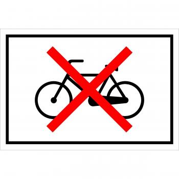 Cartel por favor no bicicletas abstellen Prohibido - 15 x 20 cm, 30 x 20 cm y 45 x 30 cm - bohrlöcher Pegatinas de espuma rígida aluminio laminado - s00050 a, 30x20cm - selbstklebender Aufkleber