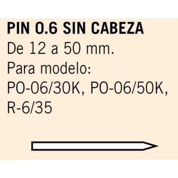 Clavo sin cabeza de 0.6-30mm, 12-50mm