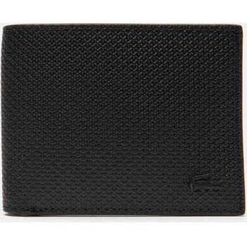Billetera Lacoste Chantaco de piel en negro