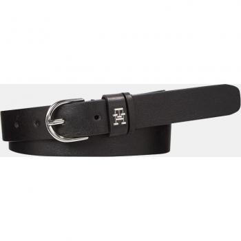 Elegant Black Leather Belt with Metal Buckle - 90 cm / 36 Inches