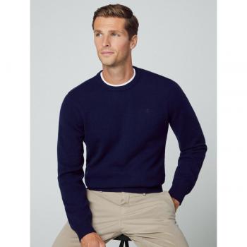 Jersey Hackett Lambswool Cuello Redondo para Hombre en Color Azul Marino