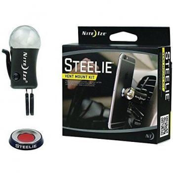 Nite Ize Steelie Vent Mount Kit - Universal Cell Phone Car Vent Mount (Black/Silver)