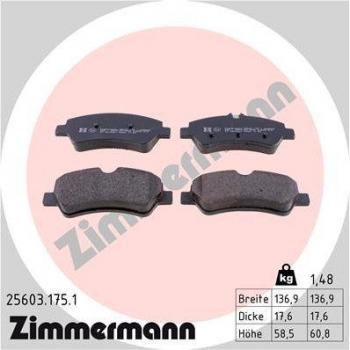 Pastillas de freno ZIMMERMANN 25603.175.1