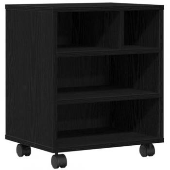 Artisan Oak Printer Stand with Wheels 41x32x48 cm
