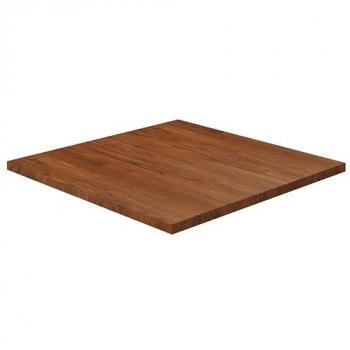 Tablero de mesa cuadrada madera roble marrón oscuro 70x70x2,5cm