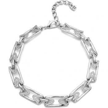 Collar Destacado Topacio de UNO de 50 - Baño en Plata de Ley con Eslabones Rectangulares Grandes y Topacios