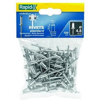 Remaches de Aluminio Rapid Estándar Ø4.8 x 10 mm - Paquete de 100 unidades