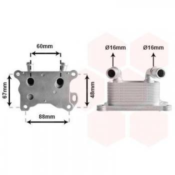 Enfriador de aceite VAN WEZEL 43013702 para motor