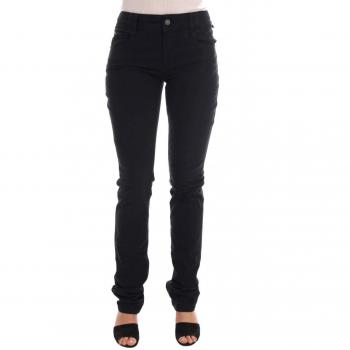Black Cotton Denim Stretch Regular Fit Jeans