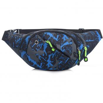 Riñonera lienzo 3-zipper Fanny Pack cintura bolsa con correa ajustable para correr Fitness ciclismo senderismo viajes Camping deportes