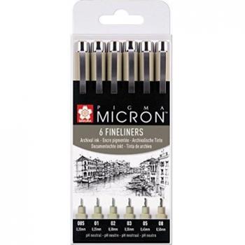 PIGMA MICRON NEGRO ESTUCHE 6#