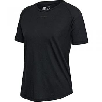 Camiseta de Mujer Hummel MT Vanja Manga Corta Negra XS