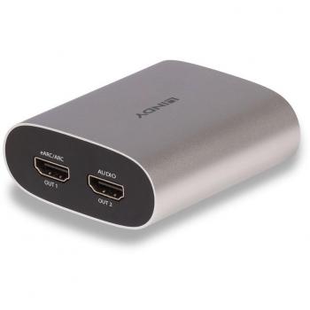 Convertidor de audio Lindy 38368 (Negro, Plata)