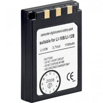 Wentronic CAM f/ LI-10B/LI-12B 1100mAh Li-Ion - Batería/Pila recargable