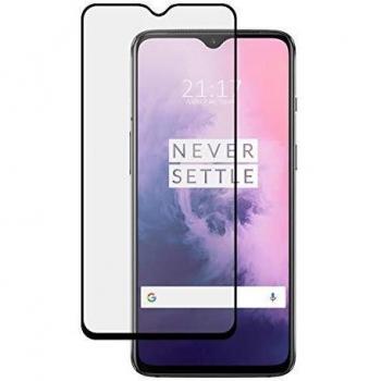 Todotumovil Protector de Pantalla OnePlus 7 Color Negro Completo 3D Cristal Templado Vidrio Curvo para