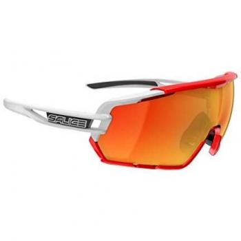 Salice 020 RW White/Red Men's Sunglasses Standard Size with RW Red Lenses
