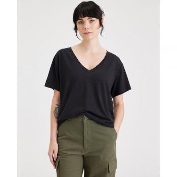 Camiseta de mujer Dockers de manga corta con cuello pico