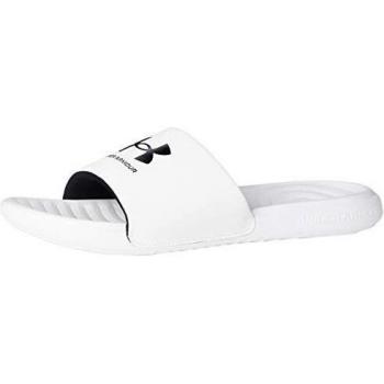 Under Armour Men's Ansa Fix Comfortable sports sandals with robust EVA sole non slip flip flops strategic ventilation, White White Black 103, 7 UK